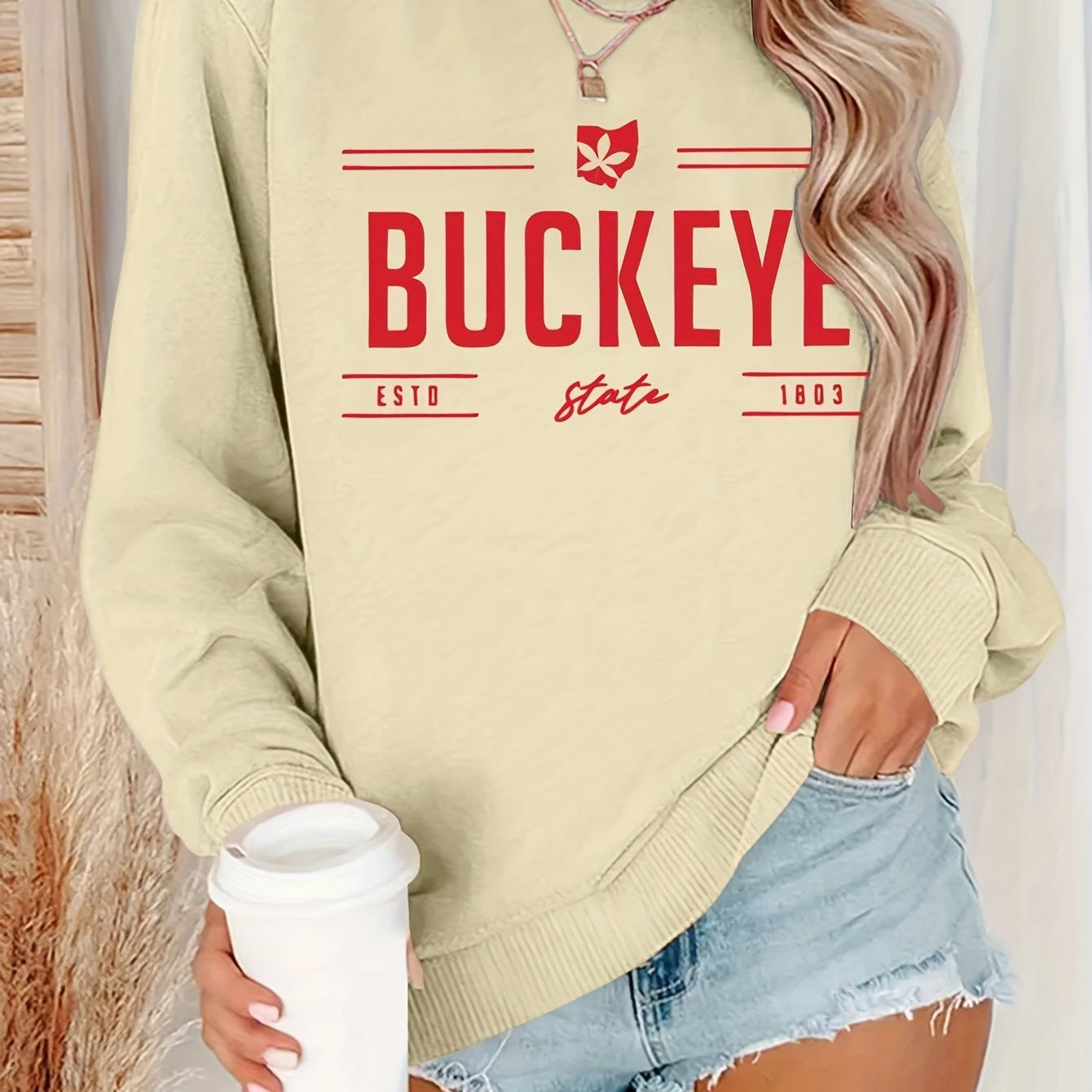 Buckeye State Crewneck Sweatshirt - Ohio Graphic Pullover