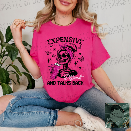 Expensive & Difficult and talks back Graphic tee or Pullover sweatshirt womenswear plus sized options-0