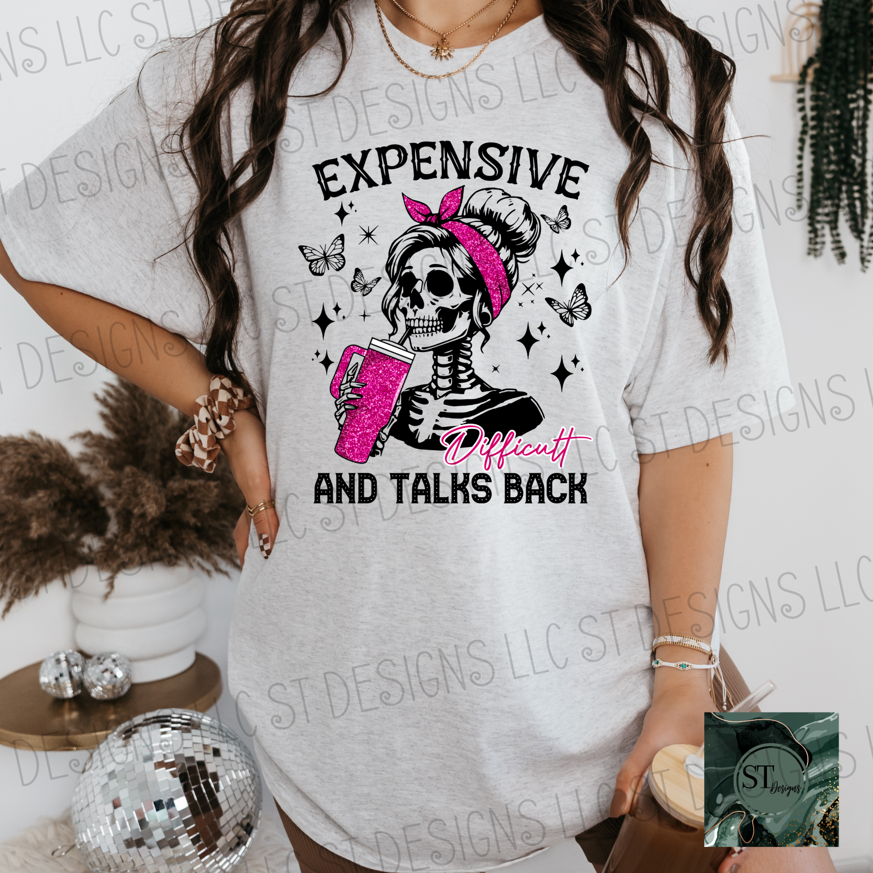Expensive & Difficult and talks back Graphic tee or Pullover sweatshirt womenswear plus sized options-1
