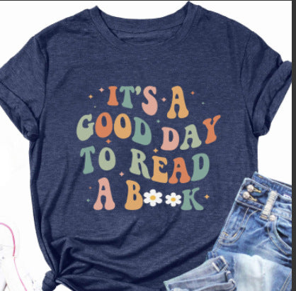 Book Lover Graphic Tee - Floral & Reading Print T-Shirt (Multiple Styles)