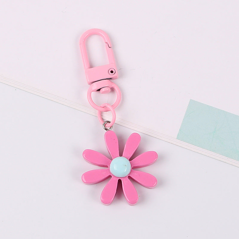 Daisy Flower Keychain Charm - Cute Bag, Phone & Case Accessory
