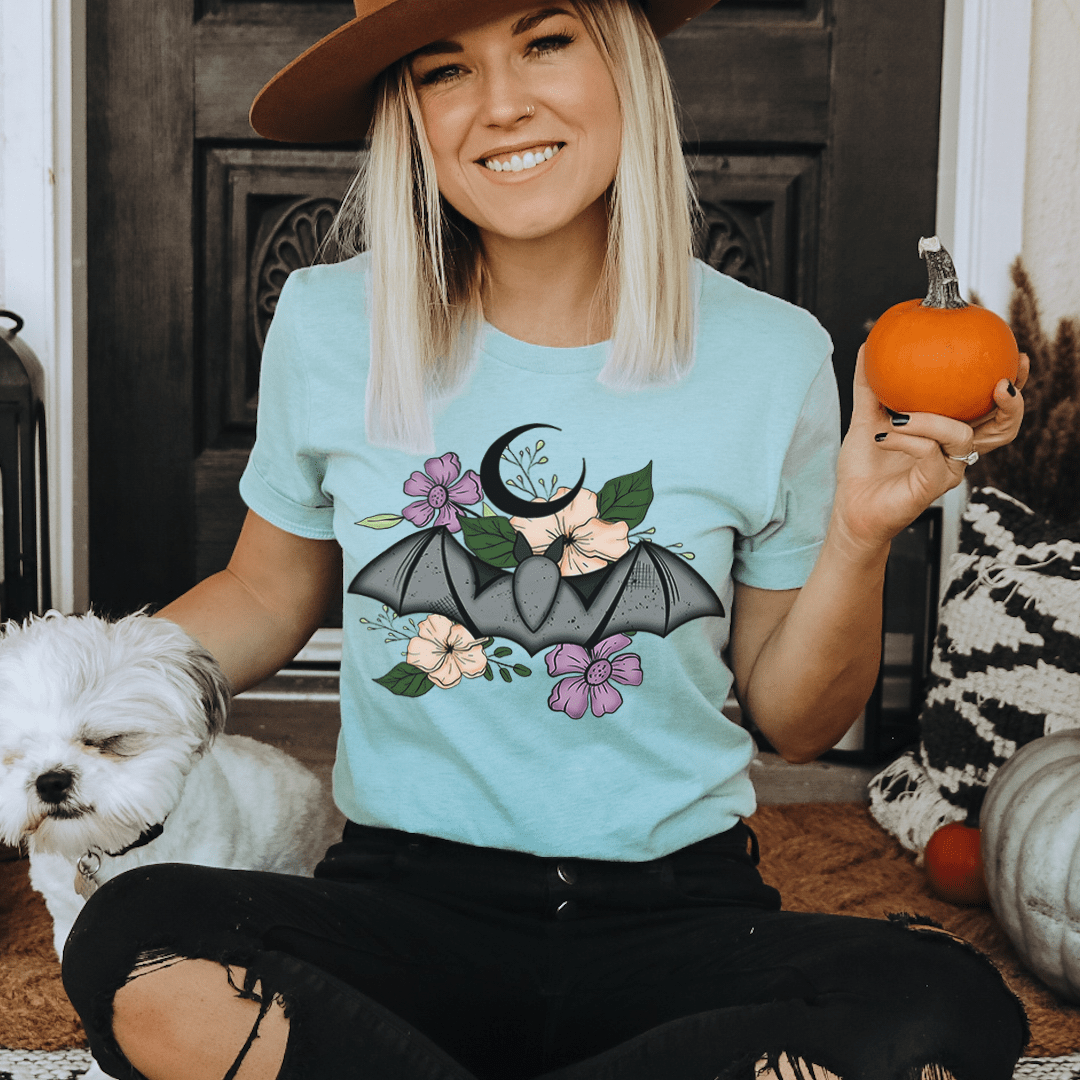 Floral Bat T-Shirt-2