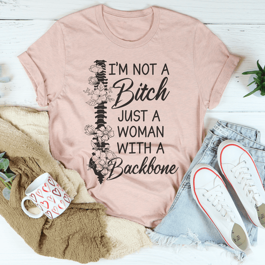 I'm A Woman With A Backbone Tee-0