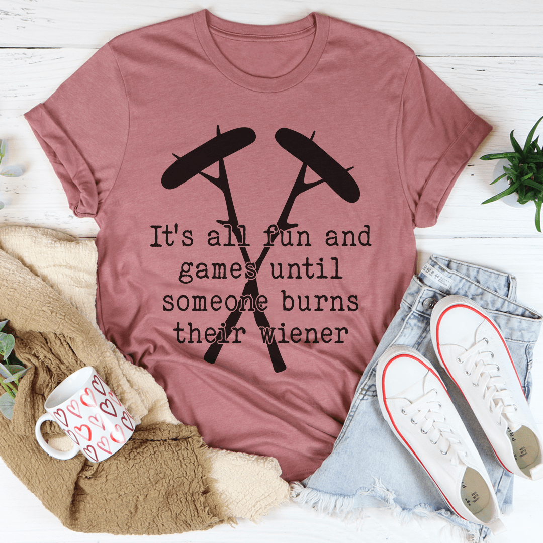It's All Fun And Games Camping Tee-0