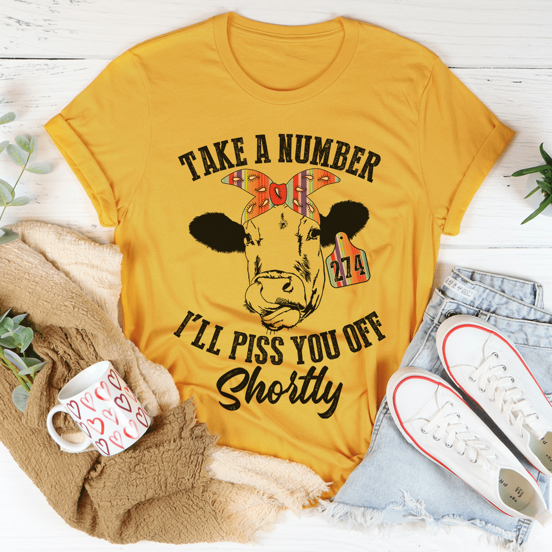 Take A Number Cow T-Shirt-1